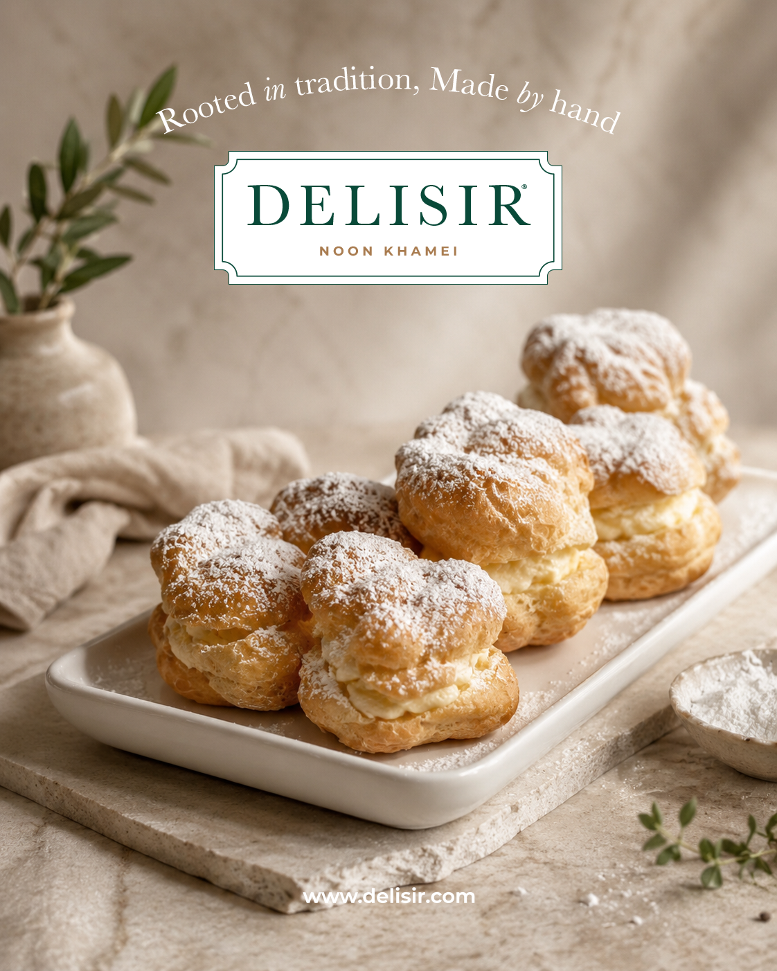 Persian Noon Khamei cream puffs