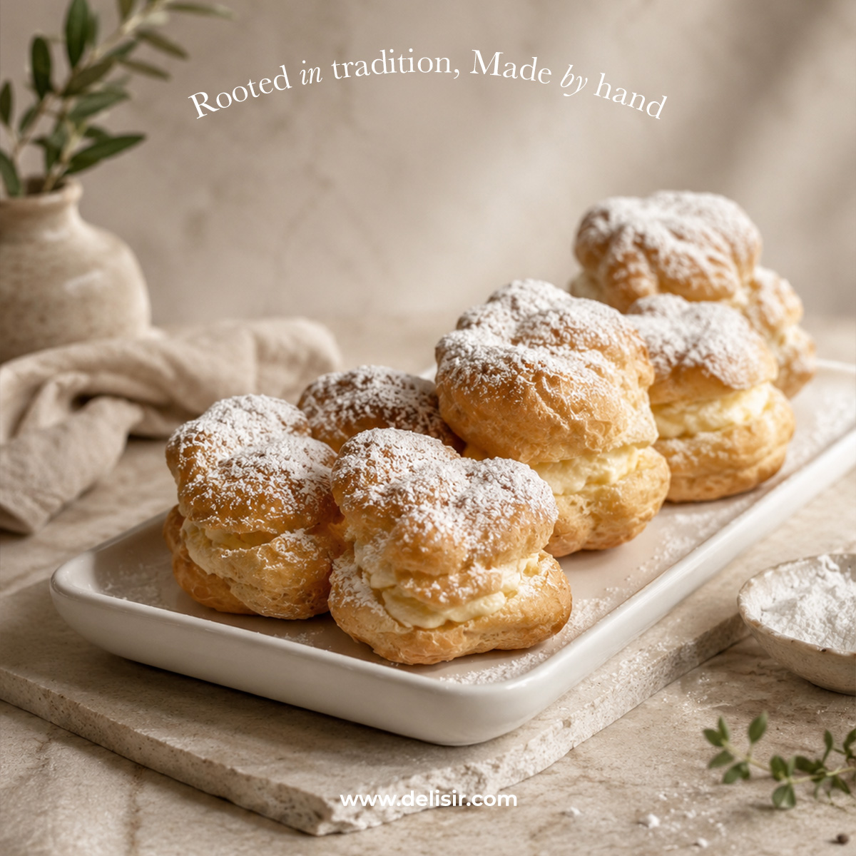 Persian Noon Khamei cream puffs
